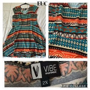 Aztec/Tribal Print Dress - Vibe